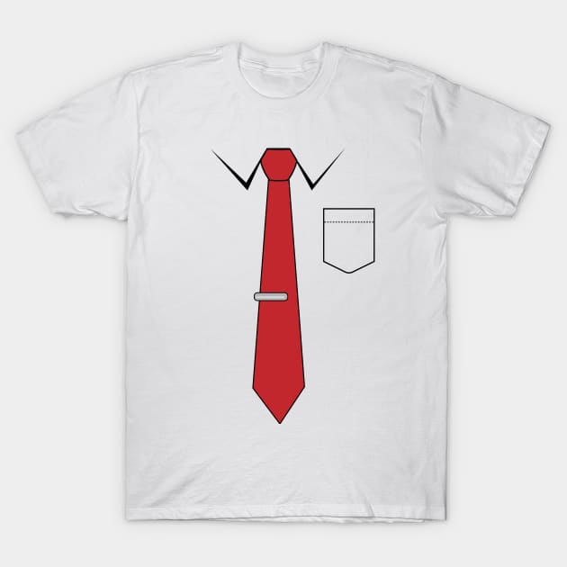 Printed Tie & Pocket T-Shirt by FungibleDesign